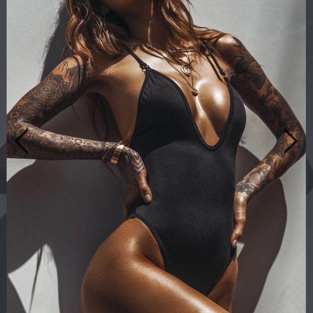 Gooseberry intimates one piece black swimsuit size small